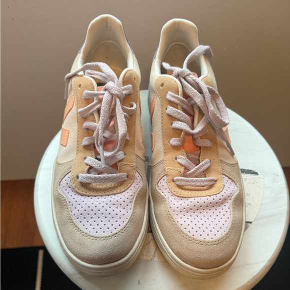 Veja V-10 SUEDE MULTICO PEACH EUC Women EUR 40, US 8.5 - Picture 4 of 10